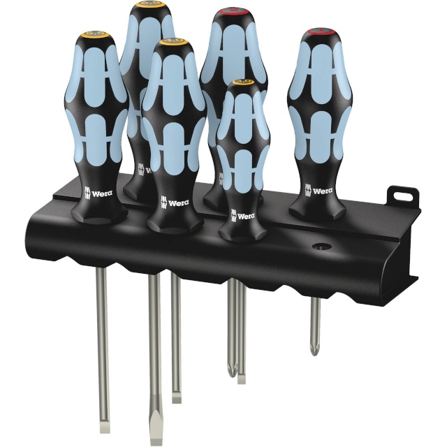 WERA kruvikeerajate kmpl 3334/6 Screwdriver Set Stainless Steel + Rack