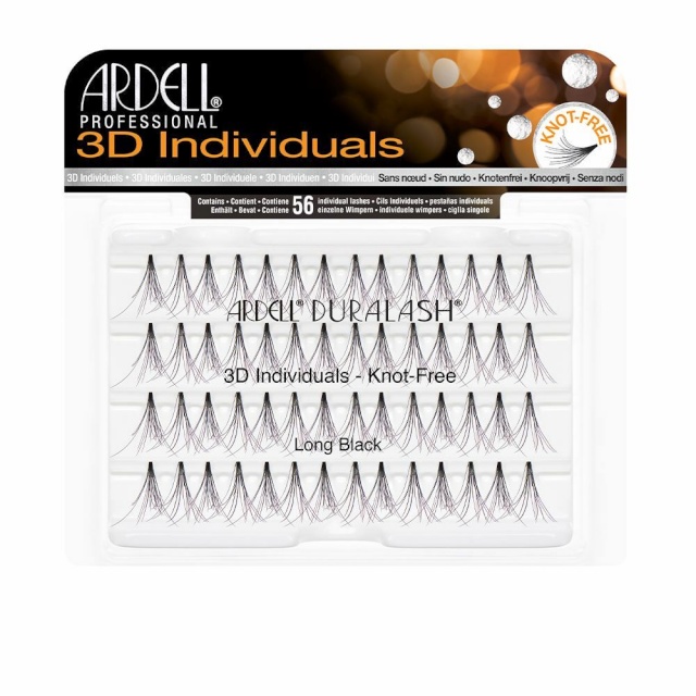 Ardell kunstripsmed 3D Individuals Duralash Knot-Free 56tk, Long Black, naistele