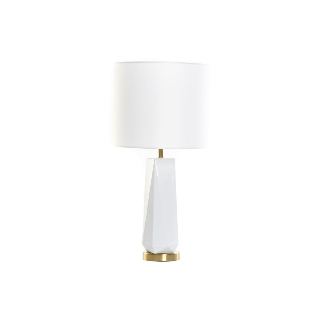 DKD Home Decor laualamp 8424001847242 33x33x67cm keraamiline kuldne metall valge 220 V 50 W