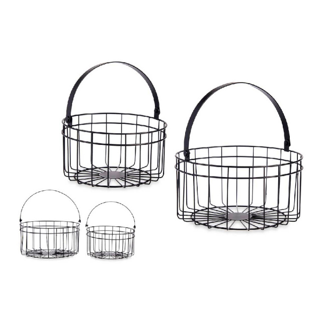 Gift Decor Korv Ümmargune must Metall (2tk)