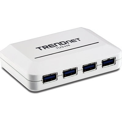 Trendnet USB jagaja TU3-H4 interface hub 5000 Mbit/s, valge