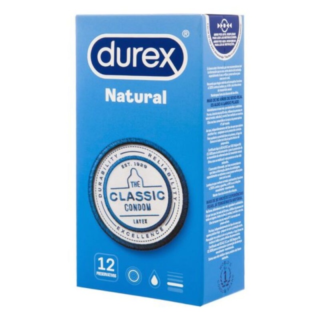Kondoomid Durex Natural Ø 5,6 cm (12 tk)