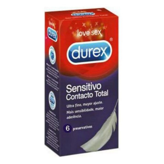 Durex kondoomid Sensitivo Contacto Total 6 Tükid, osad 1 Tükid, osad