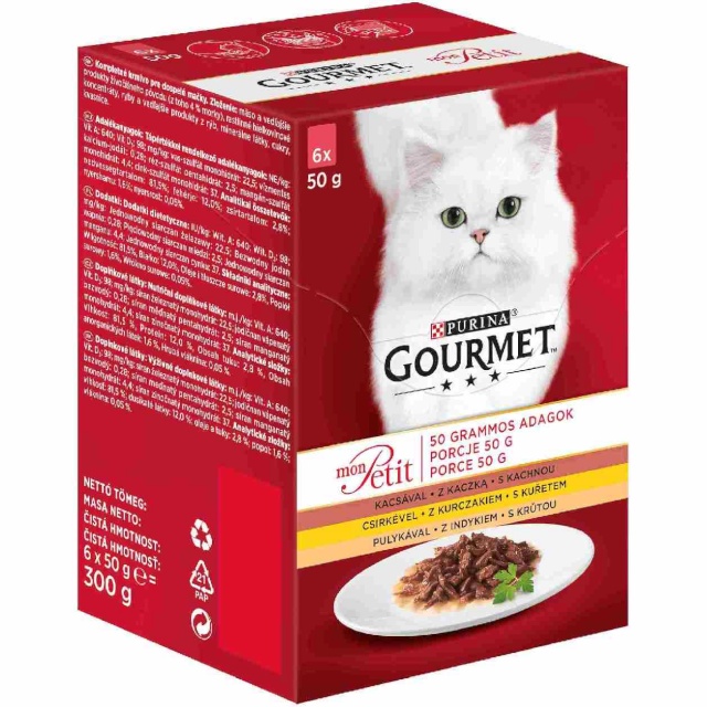 Purina Nestle kassitoit GOURMET Mon Petit Fish Mix - wet Cat Food- 6 x 50 g