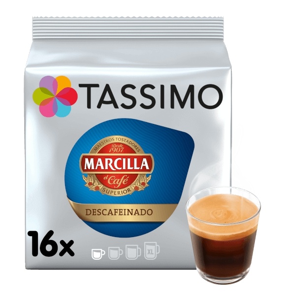 Tassimo kohvikapslid Marcilla Decaffeinated (kofeiinivaba), 16tk