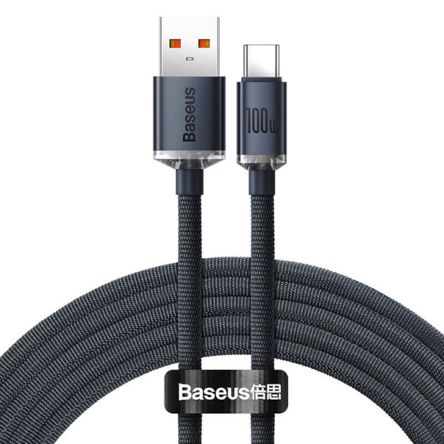 Baseus kaabel Crystal USB -> USB-C 100W 2m, must