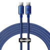 Baseus kaabel Crystal Shine USB-C -> USB-C 100W 1.2m, sinine