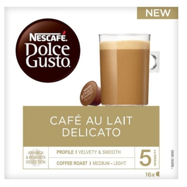 Nescafe kohvikapslid Dolce Gusto Café Au Lait Delicato, 16tk