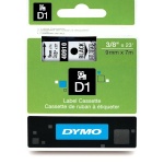 Dymo etiketiprinteri etiketid D1 9mm 40910 must/läbipaistev