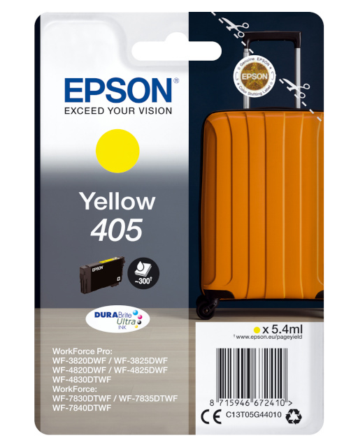 Epson tindikassett 405 kollane 5,4ml T05G4