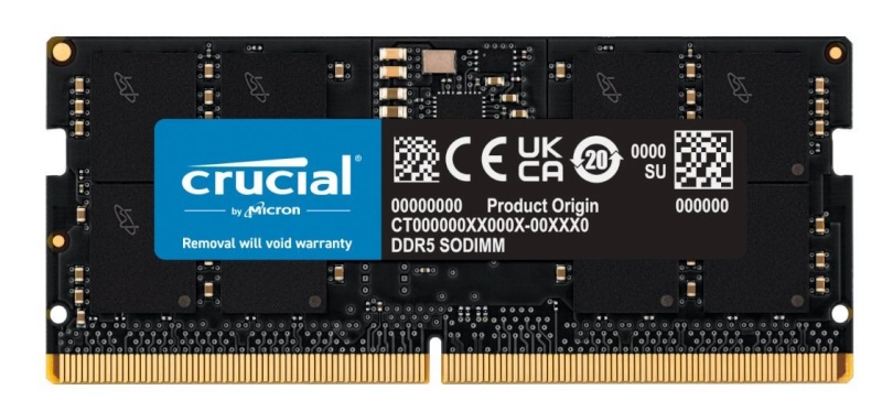 Crucial mälu DDR5 SO-DIMM 16GB 4800MHz CL40 16Gbit