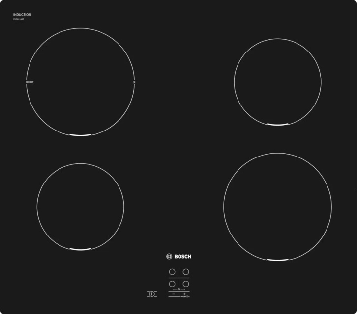 Bosch integreeritav pliidiplaat PUG611AA5E Series 2 Induction Hob 60cm, must