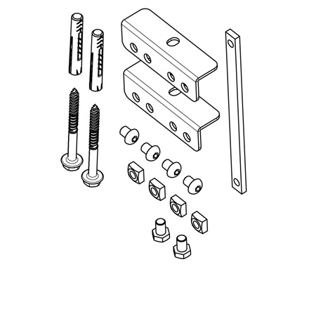 Vogels seinakinnituse tarvikud PFA 9126PFB Bracket Kit for PFB 34xx, hõbedane