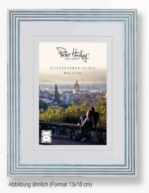 Peter Hadley pildiraam Arezzo 13x18 cm, sinine, Wooden Frame, puidust raamiga
