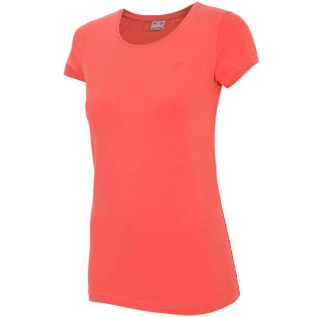 4F T-särk naistele korall H4L22 TSD350 63S , suurus XS