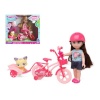 BGB Fun nukk lemmikloomaga Dream Bicycle roosa