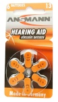 Ansmann vaegkuulja kuuldeaparaadi patarei Hearing Aid Zinc-Air 13 (PR48) 6tk