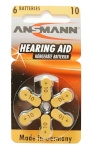 Ansmann vaegkuulja kuuldeaparaadi patarei Hearing Aid Zinc-Air 10 (PR 70) 6tk