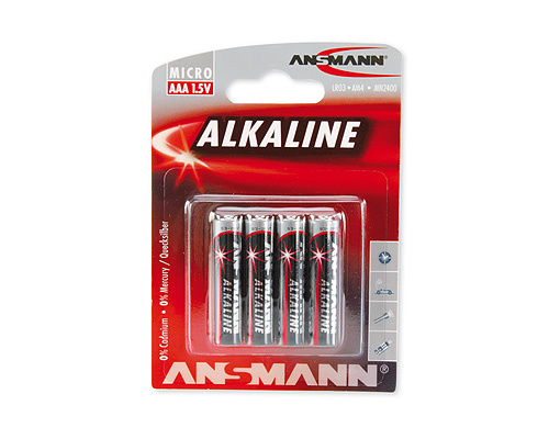Ansmann patarei Alkaline Micro AAA red-line 4tk.