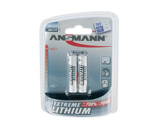 Ansmann patarei Lithium Micro AAA Extreme 2tk.