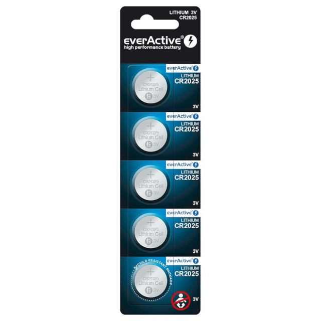 everActive patarei Lithium CR2025 5tk