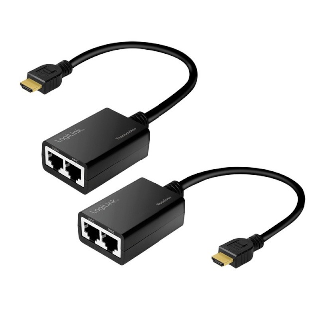 LogiLink videokaabel HDMI Extender up to 30m 1080p/60Hz 0.3m
