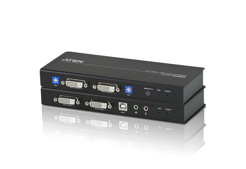 Aten switch CE604 USB DVI Dual View Cat 5 KVM Extender