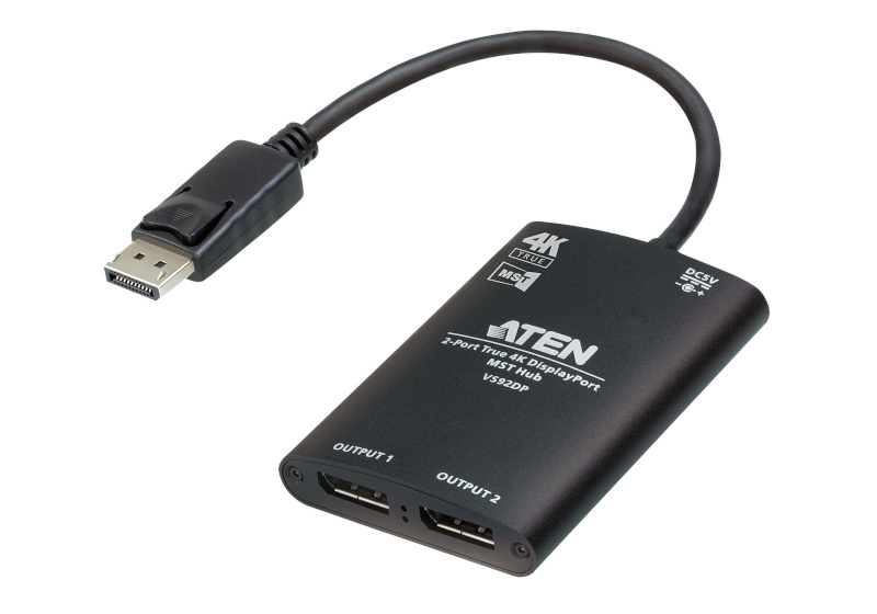 Aten switch VS92DP 2-Port True 4K DisplayPort MST Hub