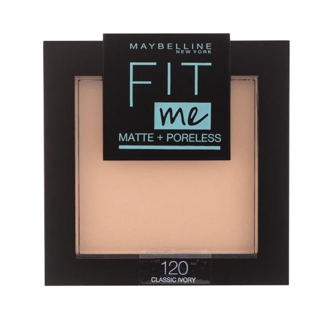 Maybelline puuder Fit Me! Matte + Poreless 9g, 120 Classic Ivory, naistele