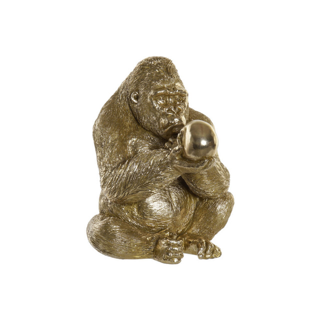 DKD Home Decor dekoratiivkuju kuldne Vaik Gorilla 33x33x43cm