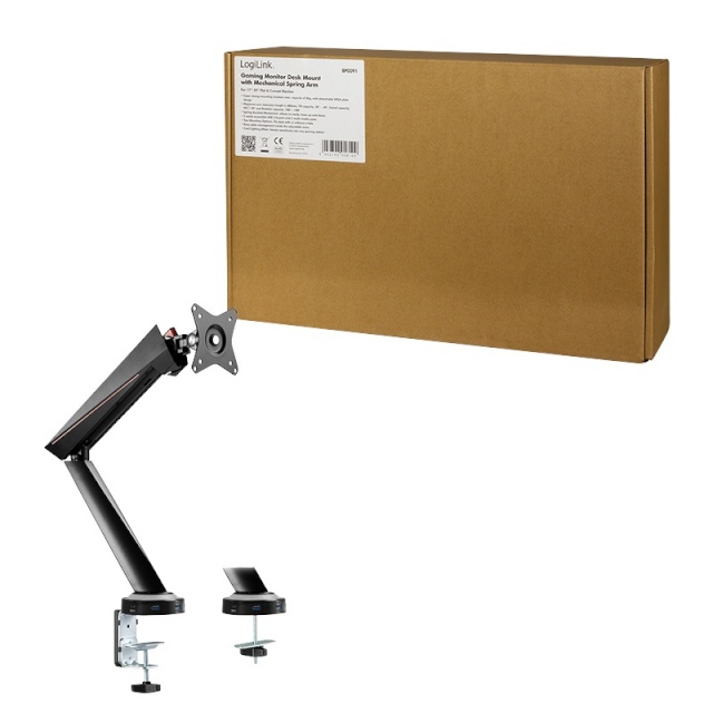 Logilink lauakinnitus Monitor Table Mount BP0091 17-32 ", Maximum weight (capacity) 8 kg, must/punane