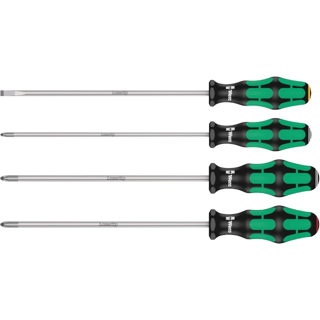 WERA kruvikeerajate kmpl 335/350/355/4 Screwdriver Set Kraftform Plus, 200mm Blades