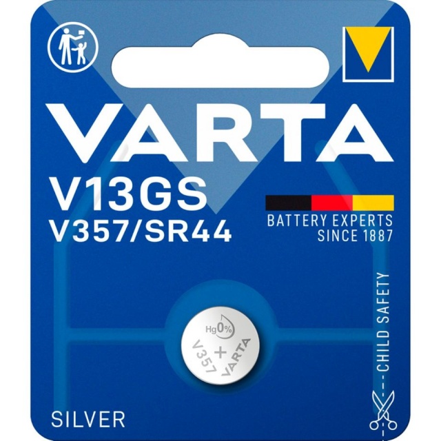 Varta patarei 1 V13GS/V357/SR44 hõbedane Coin 04176 101 401