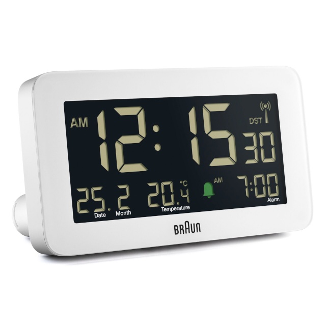 Braun äratuskell BC10 DCF-W Radio Alarm Clock valge