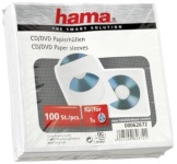 Hama CD/DVD ümbrikud Paper Sleeves (62672) 100tk. valge