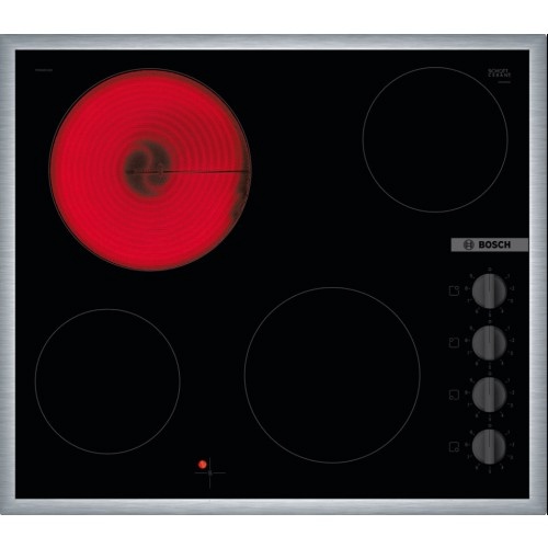 Bosch integreeritav keraamiline pliidiplaat PKE645CA2E 4 x Hilight, 60cm, must, roostevaba raam