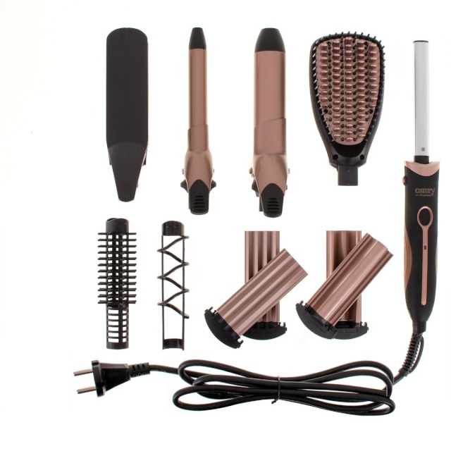 Camry juuksehooldusseadmete komplekt CR 2024 Hair Styler, 1200 W, must/roosa kuld