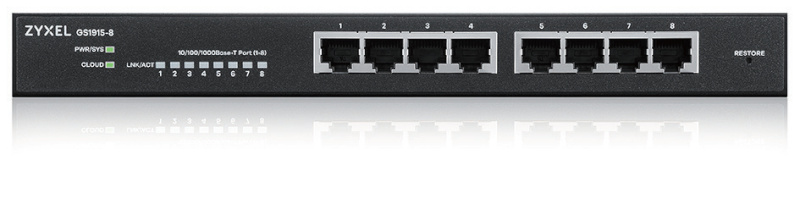 Zyxel switch 8-Port GbE Smart , NebulaFlex, GS1915-8
