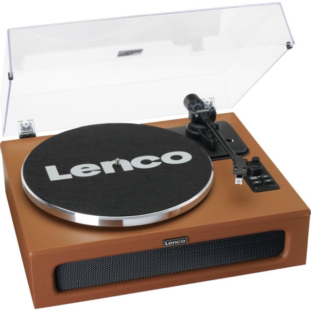 Lenco plaadimängija LS-430BN Wooden Case with Imitation Leather