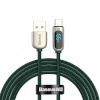 Baseus laadimiskaabel Display Cable USB -> USB-C, 66W, 2m roheline