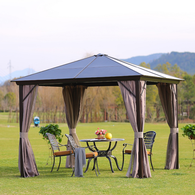 H4Y varikatus SUNSET 3x3xH2,67m, pruun/taupe