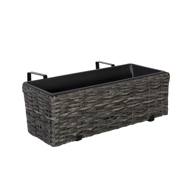 H4Y rõdu lillekast WICKER 60x19xH18cm, hall
