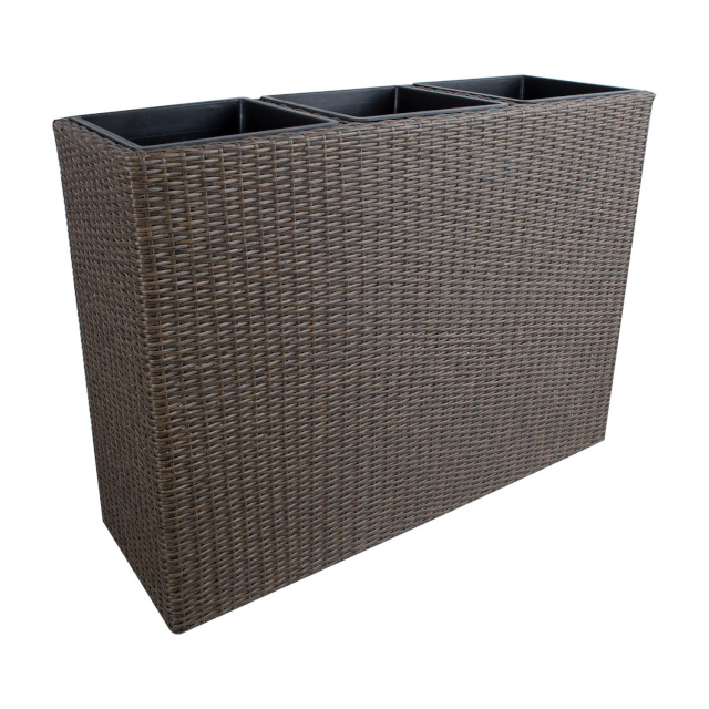 H4Y lillekast WICKER 110x39xH88cm, tumepruun