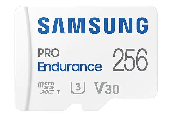 Samsung mälukaart microSDXC PRO Endurance 256GB, U3, V30, Class 10 + SD adapter