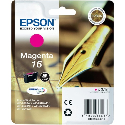 Epson tindikassett T 1623 DURABrite Ultra new magenta