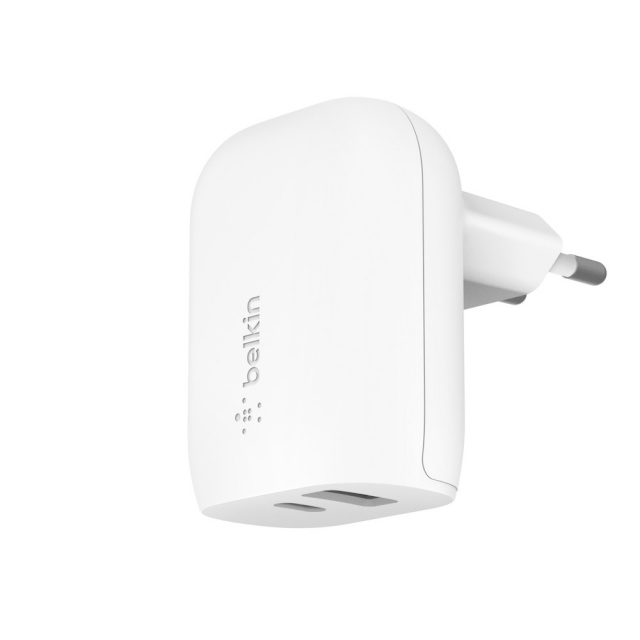 Belkin laadija Dual Charger 37W USB-C 25W PD + USB-A WCB007vfWH