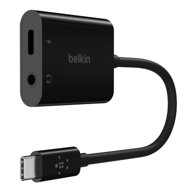 Belkin laadimiskaabel RockStar 3,5mm Audio- and USB-C Chargeadapter NPA004BTBK