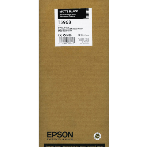 Epson tindikassett T5968 350 ml, matte must 