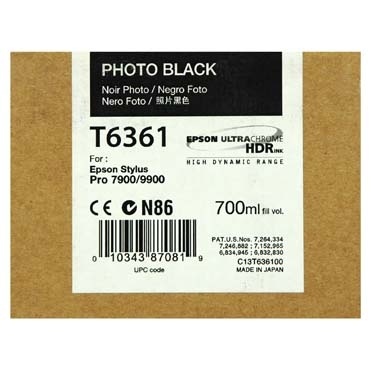 Epson tindikassett foto must T636 700ml T6361