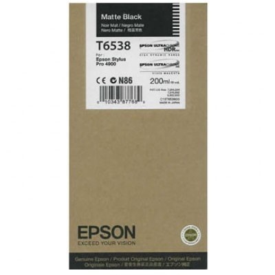 Epson tindikassett T653 200 ml T6538 matte must 
